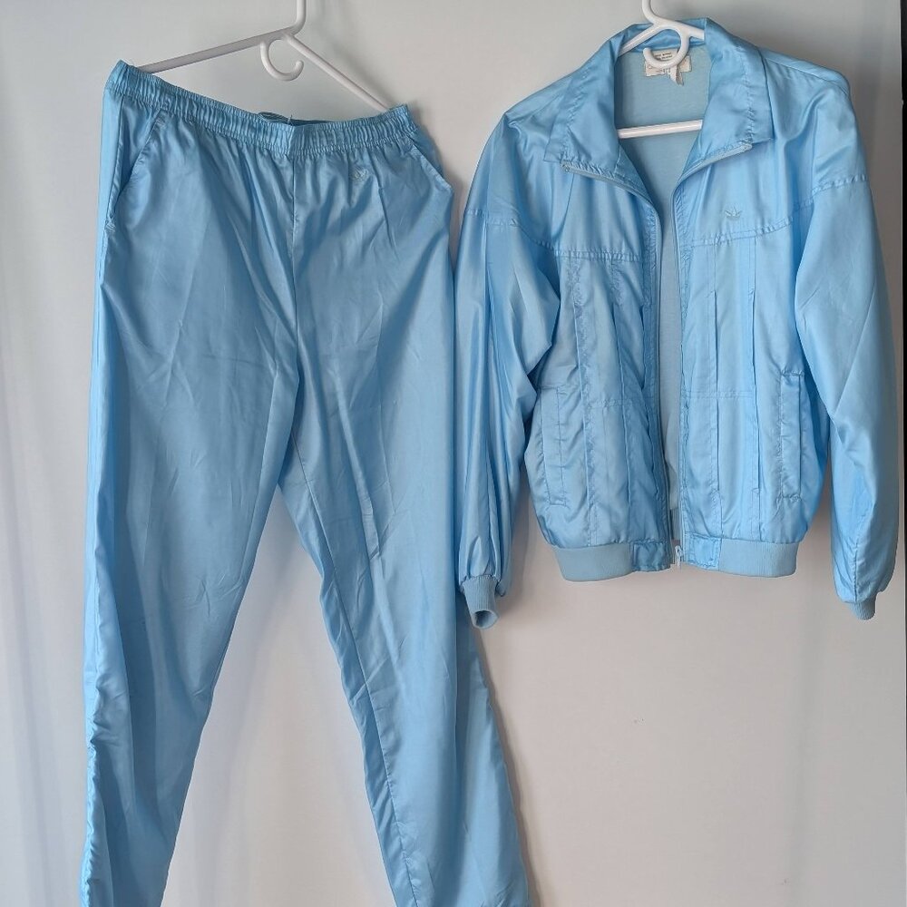 adidas Light Blue Track Jacket and Joggers Set - Opalite music video